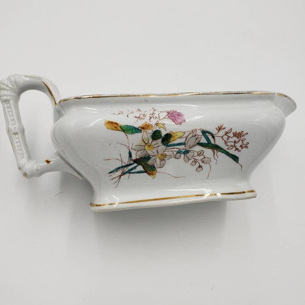 Vintage Iron Stone China Knowles, Taylor and Knowles Gravy Boat